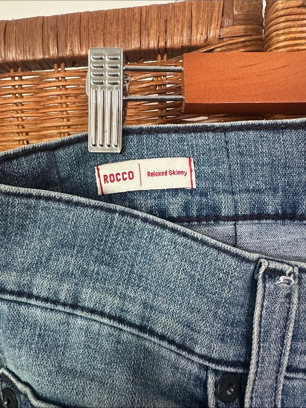 True Religion Men's Light Blue Relaxed Skinny Rocco Jeans